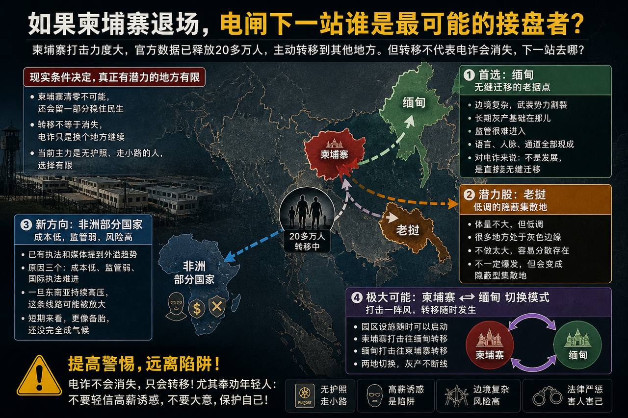 柬埔寨反诈高压退场后，电诈下一站接盘格局已清晰-东南亚警务报道